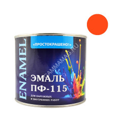 Эмаль ПФ-115 оранжевая 2,7 кг Простокрашено *1/6/180