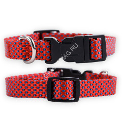 Ошейник (Аркон) Dog&amp;Vogue NEO нейлон шир. 25 мм, 40-60 см красный
