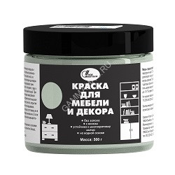 Краска акриловая для мебели и декора Дымчатый 0,5 кг Новбытхим *1/6
