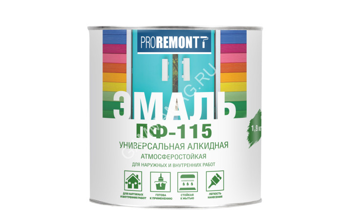 Эмаль ПФ-115 бежевая 1,9 кг Проремонт *1/3/252
