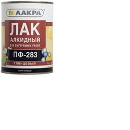 Лак ПФ-283 для внутренних работ по дереву и металлу глянцевый 1,8 кг Лакра *1/3/252
