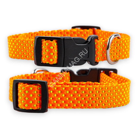 Ошейник (Аркон) Dog&Vogue NEO нейлон шир. 25 мм, 40-60 см оранжевый