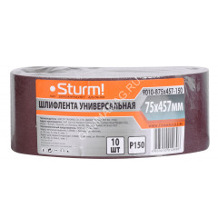 Шлифлента 75*457 №150 STURM 9010-В75x457-150 (набор 10шт.) *1/5/100