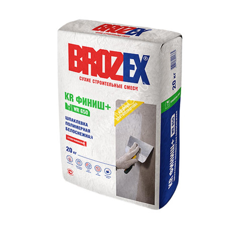 Шпаклевка полимерная WR 650 KR Финиш+ 20 кг BROZEX *1/56