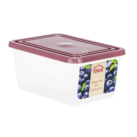 Емкость для продуктов пластм. 0,4л 125х60x90мм М1450 ("М-Пластика") *1/64