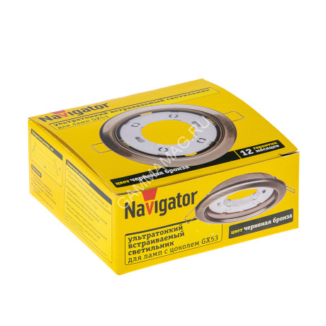 Светильник встраиваемый NGX-R1-007-GX53 черненая бронза Navigator 71283 *1/100