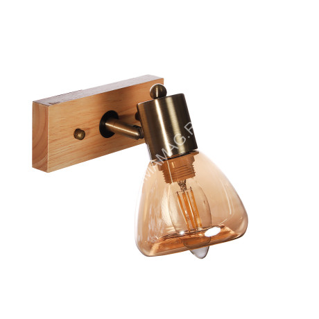 Светильник настенный (спот) N5104/1 AB+WOOD Е14 1*40W VERNER LIGHTING *1