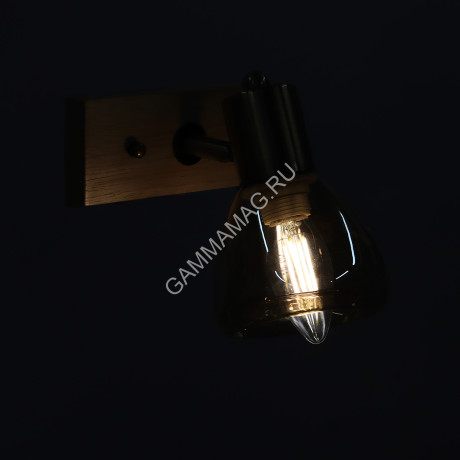 Светильник настенный (спот) N5104/1 AB+WOOD Е14 1*40W VERNER LIGHTING *1