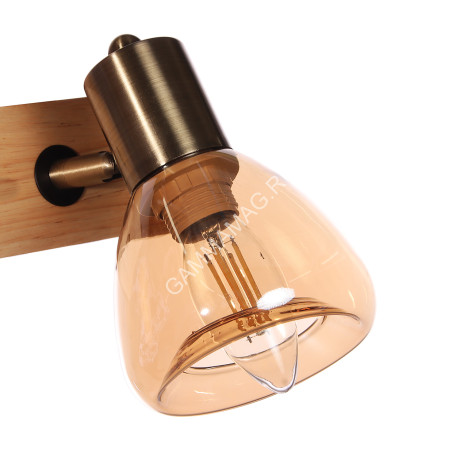 Светильник настенный (спот) N5104/1 AB+WOOD Е14 1*40W VERNER LIGHTING *1