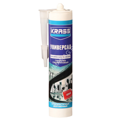 Герметик силиконовый универсальный белый 300мл KRASS *1/12/1728