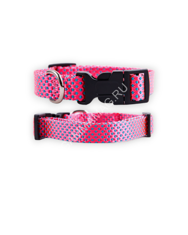 Ошейник (Аркон) Dog&Vogue NEO нейлон шир. 25 мм, 40-60 см розовый