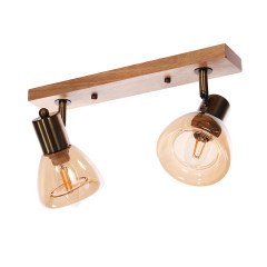 Светильник настенный (спот) N5104/2 AB+WOOD Е14 2*40W VERNER LIGHTING *1