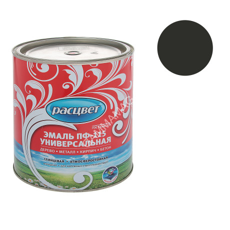 Эмаль ПФ-115 черная 1,9 кг Расцвет *1/6/210