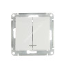 Механизм выключателя "ATLAS DESIGN" 2кл. белый с подсветкой (сх.5а) 10АХ SchE ATN000153 *20