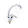 Смеситель для кухни Potato P59223-7 высокий излив (белый, хром) *1/10
