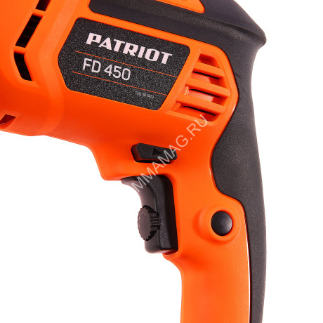 Дрель 550Вт 1скор.0-2700об/мин патрон10мм реверс FD450 PATRIOT *1/10
