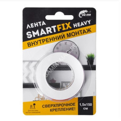 Лента клейкая двусторонняя на вспененной основе "SmartFix" Прозр.15мм х 1,5м SFV1515T "W-con" *1/36