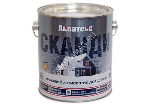 Антисептик для дерева акриловый кроющий айсберг 2,5 л Акватекс СКАНДИ *1/4/144