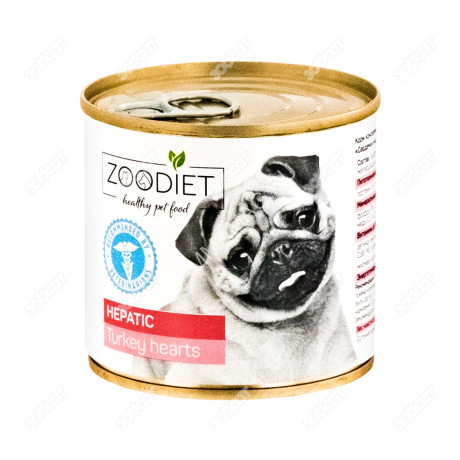 Четвероногий гурман 0,24кг Zoodiet Hepatic Сердечки индюшиные для собак, поддерж. функции печени (230603)