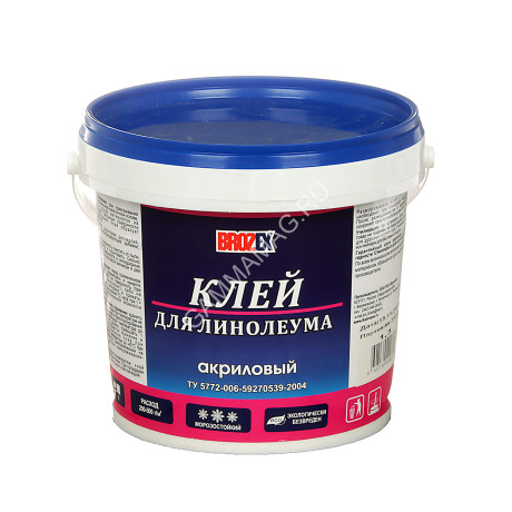 Клей для линолеума 1,3 кг BROZEX *12/432