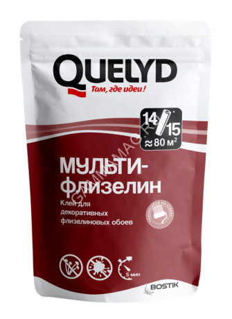 Клей для обоев флизелиновый 450г "Мульти-флизелин" Quelyd * 1/16/480