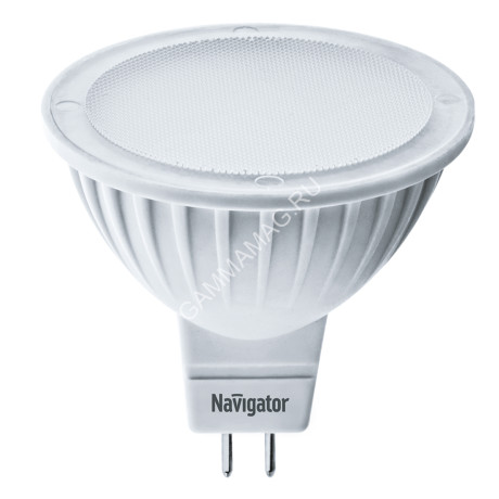 Лампа светодиодная 7W GU5,3 рефлектор 3К теплый матовая MR16 Navigator 94244 *10/200