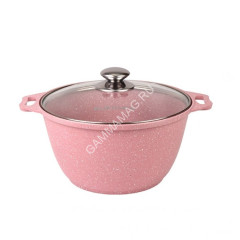 Кастрюля алюм. литая а/приг. Kukmara "Trendy style" Rose 4,0л Ст.кр. к41tsr *1/3