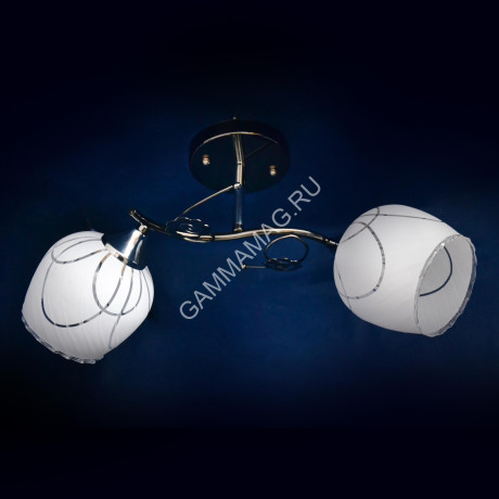 Люстра N2299/2 BCH 2*40W E27, 220V (250*300*520) S=8м2 VERNER LIGHTING *1