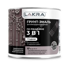 Грунт-эмаль по ржавчине желтая 1,7 кг Лакра *1/3/252