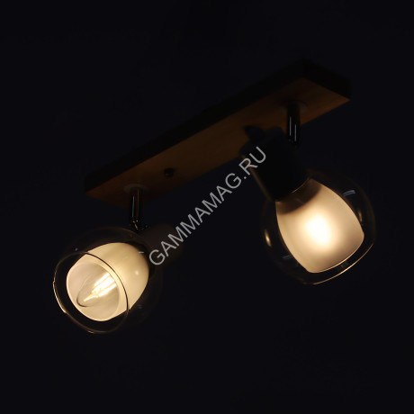 Светильник настенный (спот) N5105/2 WT+WOOD Е27 1*40Вт ( l=420;w=100;h=170) VERNER LIGHTING *1