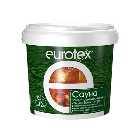 Лак акриловый для бань и саун 0,9 кг Eurotex *6/384