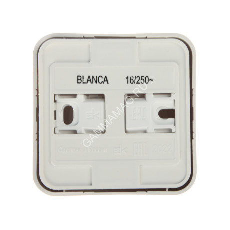 Розетка "BLANCA" ОП 1-мест. белый (изол. пласт.) 16А 250В BLNRА000111 *18/108