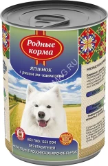 Родные корма 0,97кг ягненок с рисом по-кавказски консервы для собак (139526)