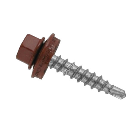 Саморезы кровельные BROZEX 4,8*29 RAL3011 (3000шт) (красно-коричневый) промтара к *1