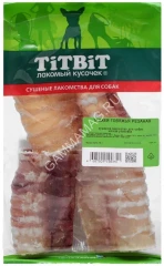 TiTBiT 0,07кг лакомство трахея говяжья резаная (мягкая упаковка)