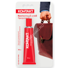 Клей КОНТАКТ контактный прозрач. универс. 30мл блистер 12061 *12/120