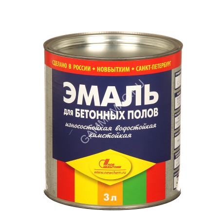 Эмаль для бетонных полов желто-коричневая 3 л Новбытхим *1/6/216