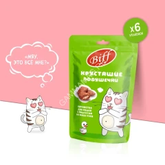 Biff 0,06кг хрустящие подушечки с паштетом из утки для кошек