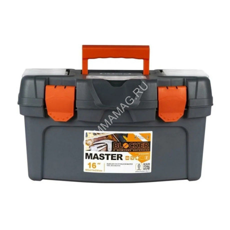 Ящик д/инструмента пластм. "Blocker Master 16" черный/оранжевый BR6004ЧРОР *1/8