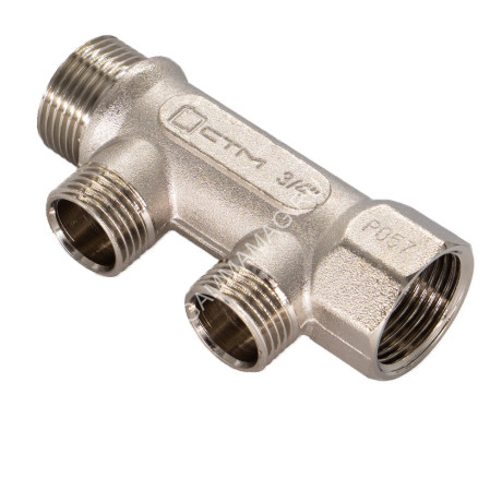 Коллектор 2 выхода НР 3/4"х1/2" CTM C2MM3412 *1/60