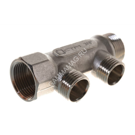 Коллектор 2 выхода НР 3/4"х1/2" CTM C2MM3412 *1/60