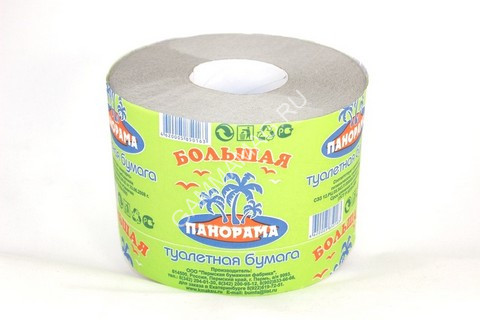 Бумага туалетная 1сл со втулкой 70м Панорама Большая (арт.035) *32/768