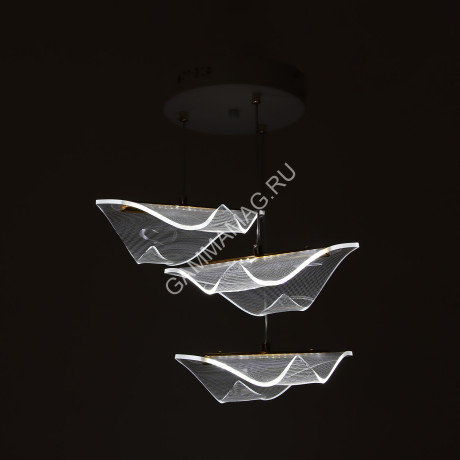 Люстра S2121/3 WT LED 3000К-6500К (h=800, d=360) б/пульта VERNER LIGHTING *1