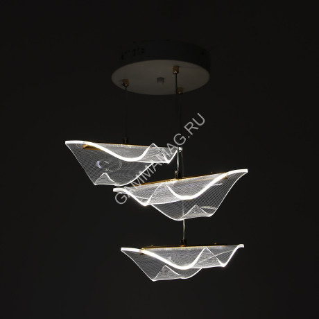 Люстра S2121/3 WT LED 3000К-6500К (h=800, d=360) б/пульта VERNER LIGHTING *1