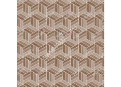 Коврик для ванной ПВХ шир. 65см х12м "V-line" Фотопечать 7167-cubes_brown "Кубы коричневые" *12