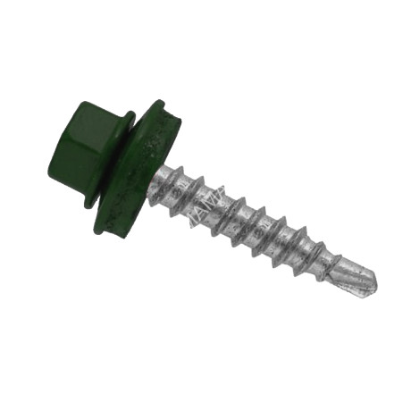 Саморезы кровельные BROZEX 4,8*29 RAL6005 (3000шт) (темно-зеленый) промтара к *1