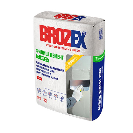 Шпаклевка цементная WR 75 Финиш Цемент(ШС-33) 4 кг BROZEX *5/150
