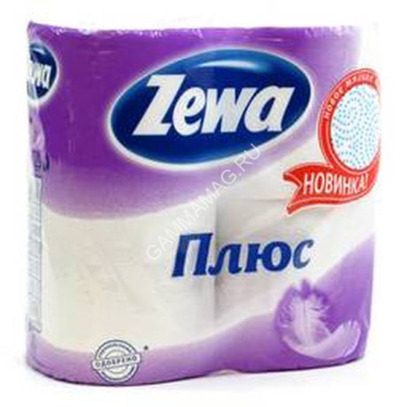 Бумага туалетная 2сл ЗЕВА Плюс Белая (4рул) *24