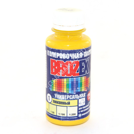 Колер паста лимонный №01 0,1 л BROZEX *6/108