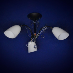 Люстра А2516/3 BK+CH Е27 3*40Вт ( h=340; d=540) VERNER LIGHTING *1